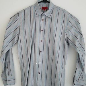 Hugo Boss Men's Shirt Sz XL Button Up/Down Striped
